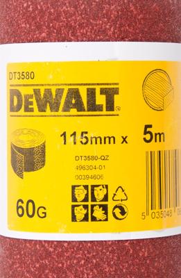 DeWalt Accessoires Schuurpapier, rol 5 meter, 115mm, K60 - DT3580-QZ DeWalt Accessoires Schuurpapier, rol 5 meter, 115mm, K60 - DT3580-QZ
