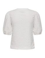 Only Onlelisa S/s O-neck Top Box Jrs T-shirts Cloud Dancer - thumbnail