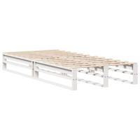 Bedframe zonder matras massief grenenhout wit 75x190 cm - thumbnail