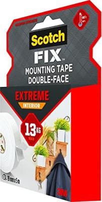 Dubbelzijdig plakband Scotch extreme 19 mm x 5 m Wit