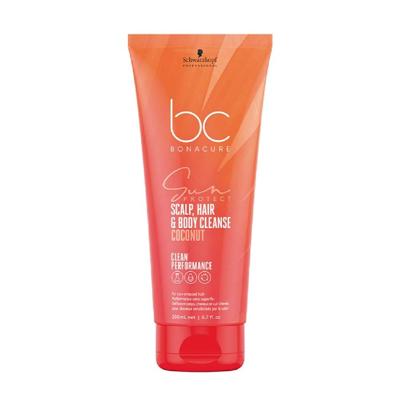 Schwarzkopf BonaCure Clean Performance Sun Protect Scalp, Hair & Body Cleanse 200ml