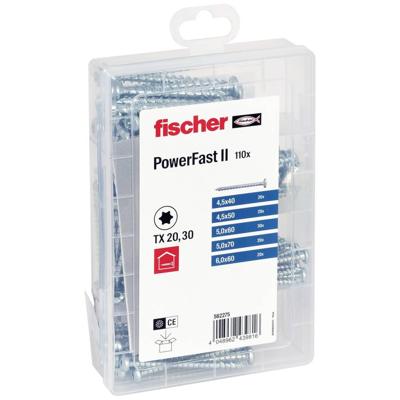 Fischer 562275 Meisterbox PowerFast II PH VG TX Spaanplaatschroeven assortiment Staal Galvanisch verzinkt 1 set(s)