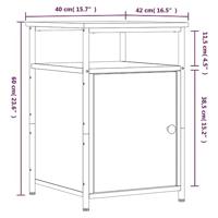 Nachtkastjes 2 st 40x42x60 cm bewerkt hout grijs sonoma eiken - thumbnail