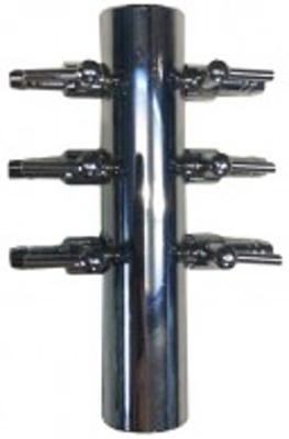 Europond Messing Luchtverdeler, 6 verstelbare uitgangen, Compatibel met 4mm - Eenvoudige Installatie