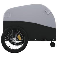 Fietstrailer 45 kg ijzer zwart en grijs - thumbnail