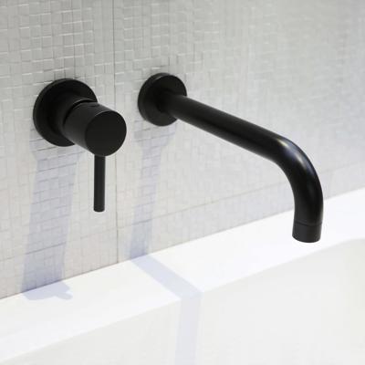 Wastafelmengkraan Luca Sanitair Bongio Inbouw 16 cm Uitloop Mat Zwart Luca Sanitair