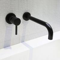 Wastafelmengkraan Luca Sanitair Bongio Inbouw 16 cm Uitloop Mat Zwart Luca Sanitair - thumbnail