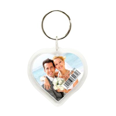 Deknudt Hartvormige sleutelhanger met foto in kunststof S66GA3