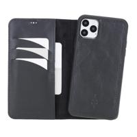 NorthLife iPhone 11 Pro Max - Leren Afneembare 2-in-1 bookcase telefoonhoes - Zwart - thumbnail