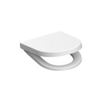 Toiletzitting Schutte White Duroplast Met Soft Close En Quick Release D-Vorm Gelakt Wit - thumbnail