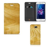 Huawei Y5 2 | Y6 Compact Book | Wallet Case | Licht Hout - thumbnail