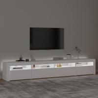 Tv-meubel met LED-verlichting 240x35x40 cm wit - thumbnail