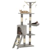 Kattenkrabpaal met sisal krabpalen 138 cm grijs - thumbnail