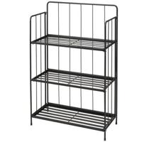 Plantenrek Metaal 3-laags Zwart 90cm - thumbnail
