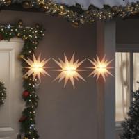 VidaXL Kerstlampen met led's 3 st inklapbaar wit - thumbnail