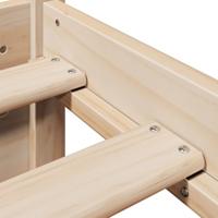 Bedframe met hoofdbord massief grenenhout 90x190 cm - thumbnail