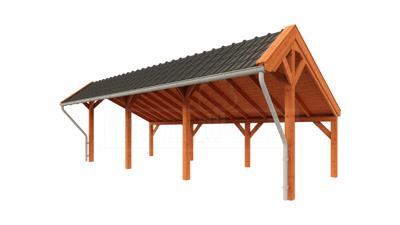 Trendhout Kapschuur De Heerd 900x425 cm- Kapschuurdak- Onbehandeld lariks Douglas hout- Trendhout Trendhout Kapschuur De Heerd 900x425 cm- Kapschuurdak- Onbehandeld lariks Douglas hout- Trendhout