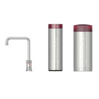Quooker Classic Nordic Square kokendwaterkraan - draaibare uitloop - Combi incl. Cube reservoir - Warm / kokend / bruisend / gefilterd water - RVS 22CNSRVS-CUBE - thumbnail