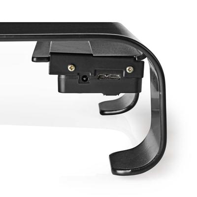 Nedis ERGOMFSU3400BK Ergonomische Multifunctionele Monitorstandaard Usb 3.0 Hub 4-poorts Zwart - thumbnail