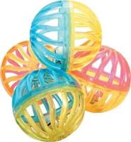 ZOLUX KATTENSPEELGOED BAL MET BEL ASSORTI 4 CM 4 ST - thumbnail