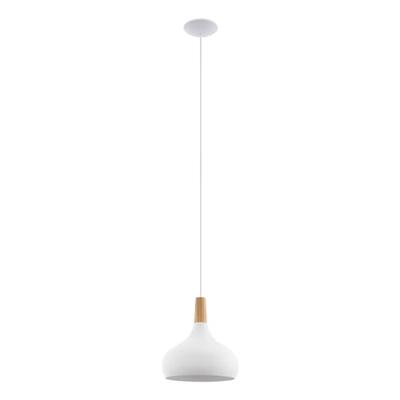 Eglo Moderne hanglampSabinar 28cm wit met houtbruin - 901178 - thumbnail