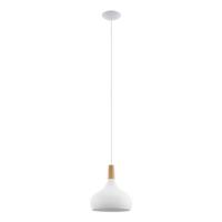 Eglo Moderne hanglampSabinar 28cm wit met houtbruin - 901178 - thumbnail