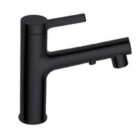 Wastafelmengkraan Best Design Asproli met Uittrekbare Sproeiuitloop Mat Zwart - thumbnail
