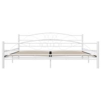 Bedframe metaal wit 200x200 cm - thumbnail