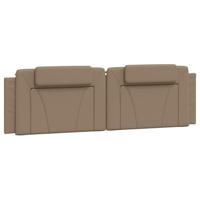 Bedframe met hoofdbord kunstleer cappuccinokleurig 180x200 cm - thumbnail