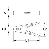 Kunststof klem met isolatie, groot, 160 mm KS Tools NEW-47302 - thumbnail