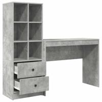 Bureau met lade 2 pcs Beton Grijs - thumbnail