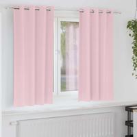 VidaXL Zwart-out gordijnen met ringen 2 pcs babyroze 175 x 140 cm - thumbnail