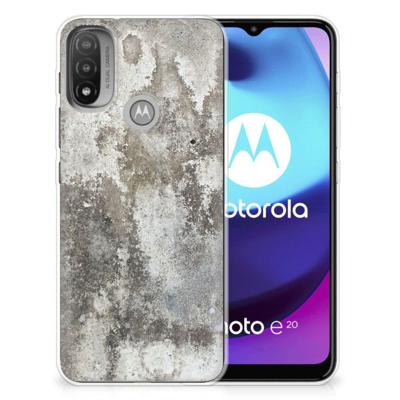 Motorola Moto E20 | E40 | TPU | Siliconen hoesje | Beton Print Motorola Moto E20 | E40 | TPU | Siliconen hoesje | Beton Print