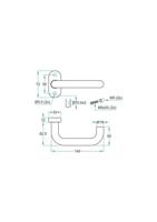 Gatdeel CHASE rvs mat 9mm geveerd ovaal rozet - thumbnail