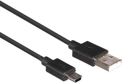 Mini-USB naar USB A 2.0 kabel 1m zwart Velleman PCMP61BN