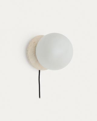 Kave Home Wandlamp 'Malachi' Travertin en glas Kave Home Wandlamp 'Malachi' Travertin en glas