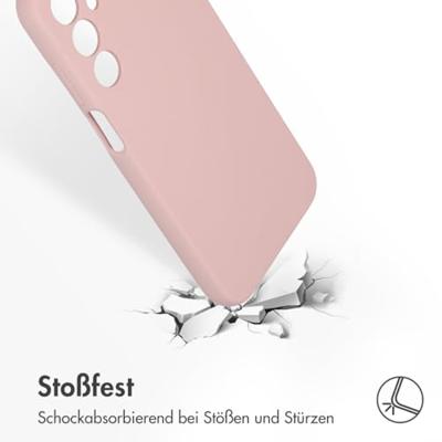 Accezz Liquid Silicone Backcover Samsung Galaxy A25 Telefoonhoesje Roze