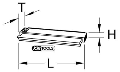KS Tools 140.2147 Contourmal, kunststof, 280 mm lang
