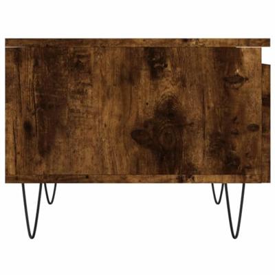 Salontafels 2 st 50x46x35 cm bewerkt hout gerookt eikenkleurig