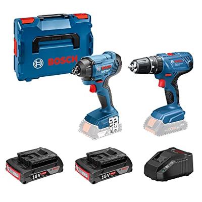 Bosch Professional GSB 18V-21 Accu klop-/schroefboormachine + GDR 18V-160 Accu slagschroevendraaier 18V 2.0Ah in L-Boxx - 0615990L41
