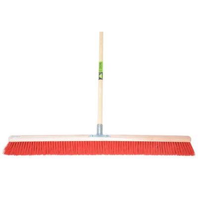MM Eurotool Producten/bezem 100cm rood nylon plusstokhouder mm plussteel 150cm