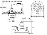 Trio Set ronde inbouwspotsJura (3x) GU10 8,3cm chroom - 650100306 - thumbnail