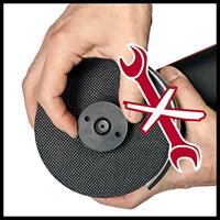 Einhell Professional AXXIO 18/125 Q 4431151 Haakse accuslijper 125 mm Zonder accu, Zonder lader, Incl. snelspanmoer - thumbnail
