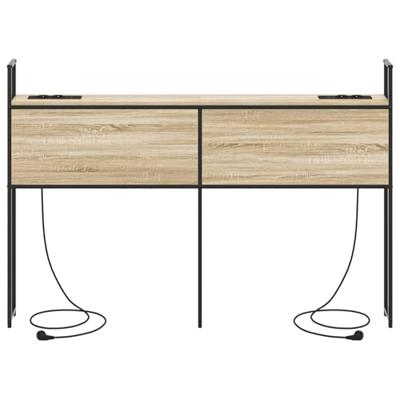 Opberghoofdbord met hoofdeinde met opslag Sonoma eiken 140 cm Bewerkt hout