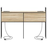 Bergend Hoofdeinde met Oplaadstation Sonoma eiken 120 cm - thumbnail