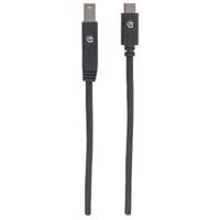 Manhattan 354998 2m USB C USB B Mannelijk Mannelijk Zwart USB-kabel - thumbnail