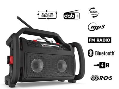 Perfectpro RP2 ROCKPRO Bouwradio Oplaadbaar DAB+ Bluetooth - thumbnail