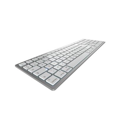 CHERRY KW 9100 SLIM FOR MAC toetsenbord Universeel USB + Bluetooth AZERTY Frans Zilver