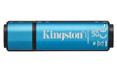 Kingston IronKey Vault Privacy 50 Series USB-stick Retail 16 GB Zwart/blauw IKVP50/16GB USB-A 3.2 Gen 1