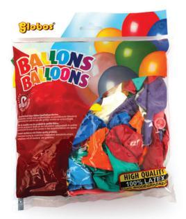 Globos latex ballonnen rond 10 assorti